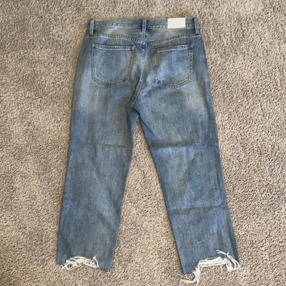 Distressed Light Wash Pistola Blue Jeans Size 29 boyfriend straight leg - Picture 3 of 5